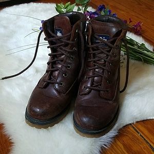 Nautica Leather Combat Boots